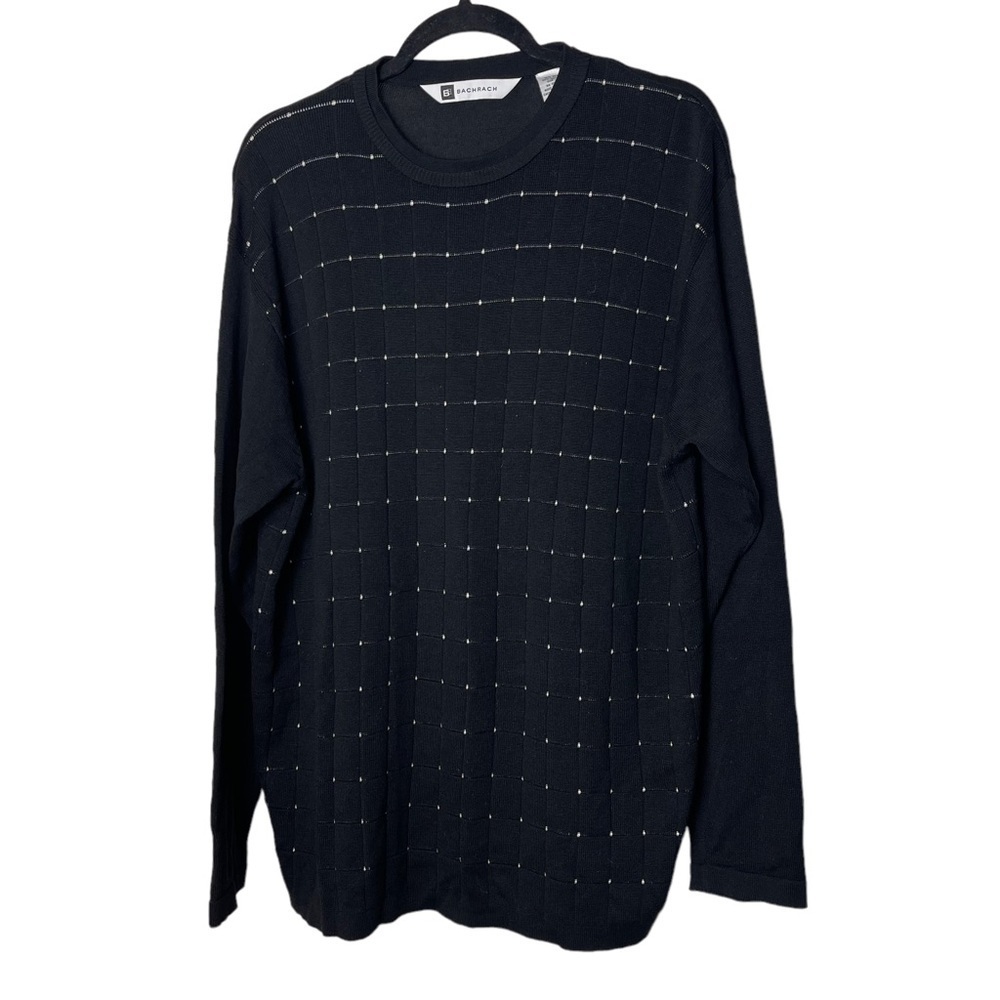 Bachrach Mens Black Sweater Size L